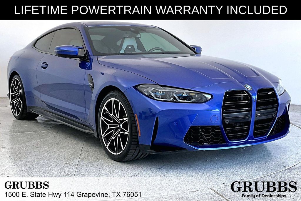 Portimao Blue Metallic 2024 BMW M4 Coupe Rear-Wheel Drive 6-Speed Manual