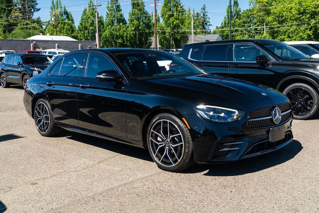 Black 2021 Mercedes-Benz E-Class Sedan All-Wheel Drive Automatic