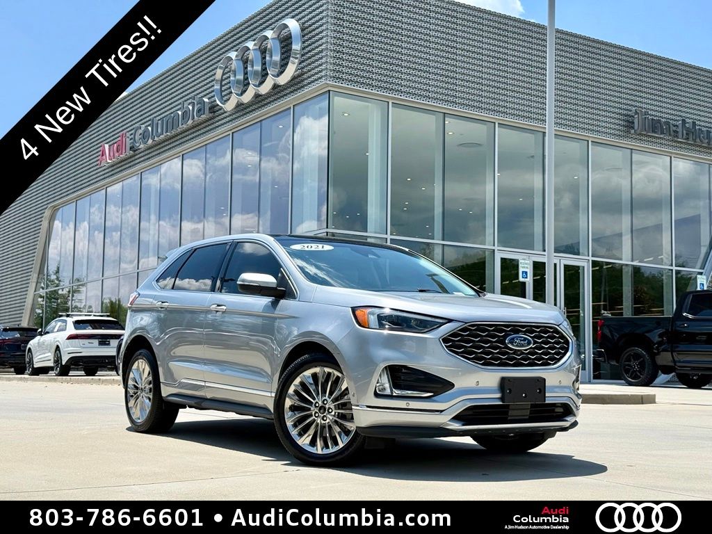 Iconic Silver Metallic 2021 Ford Edge SUV / Crossover Front-Wheel Drive 8-Speed Automatic