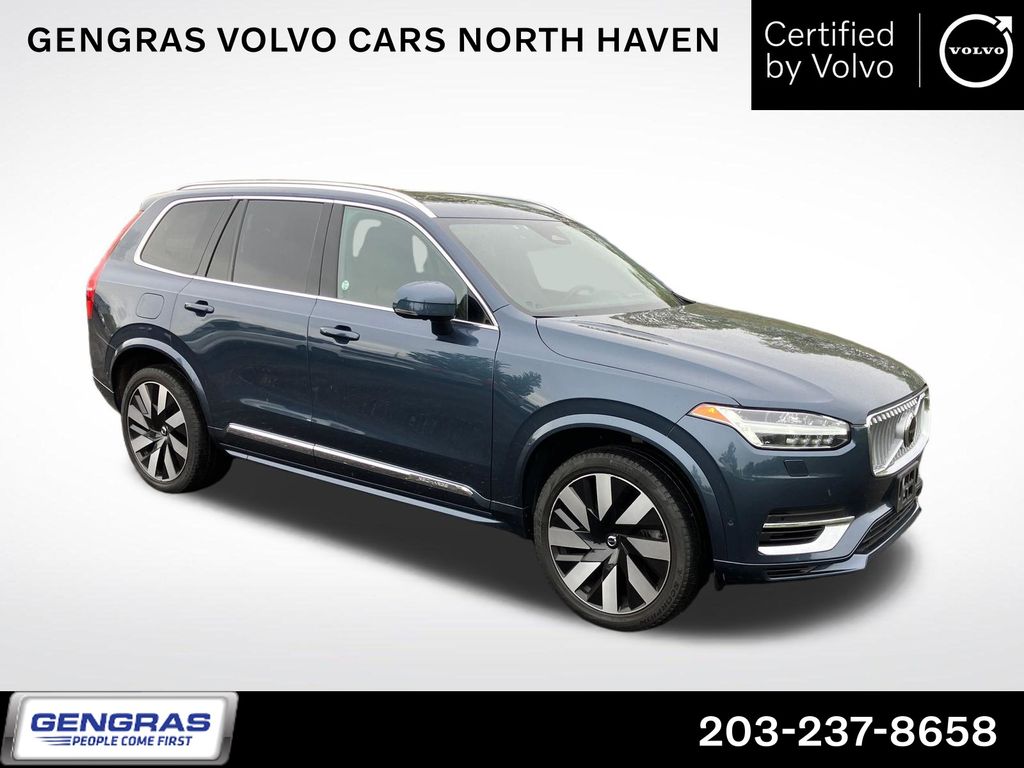 Denim Blue Metallic 2023 Volvo XC90 Recharge T8 Ultimate Bright Theme 7-Passenger eAWD SUV / Crossover All-Wheel Drive Automatic