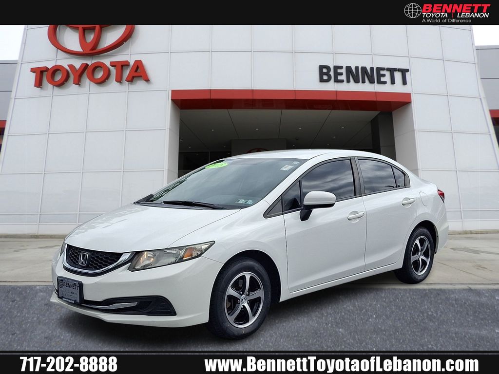 Taffeta White 2015 Honda Civic Sedan Front-Wheel Drive Continuously Variable Transmission