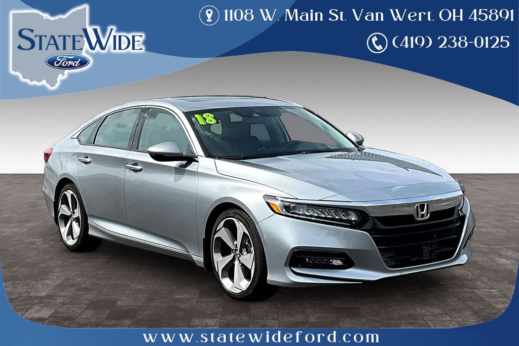 Silver 2018 Honda Accord 2.0T Touring FWD Sedan Front-Wheel Drive Automatic