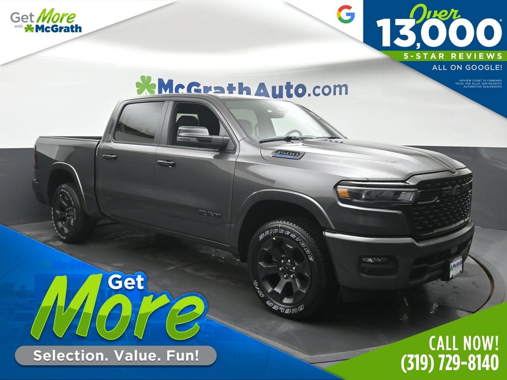 Gray (Granite Crystal Metallic Clearcoat) 2026 RAM 1500 Big Horn Crew Cab 4WD Pickup Truck Four-Wheel Drive 8-Speed Automatic
