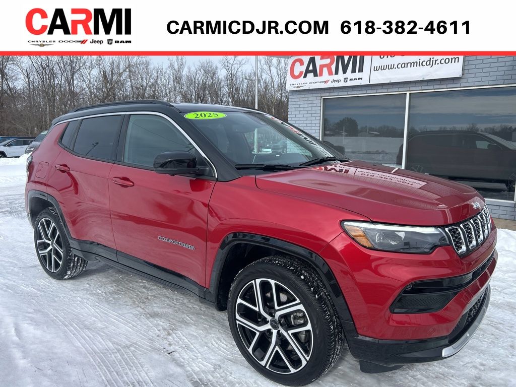 Red Hot Pearlcoat 2025 Jeep Compass SUV / Crossover Four-Wheel Drive 8-Speed Automatic