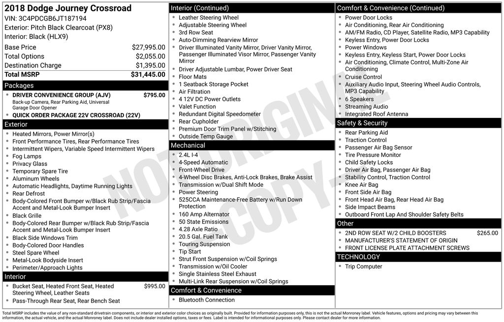 2018 Dodge Journey Crossroad Black at Auto Express Mitsubishi