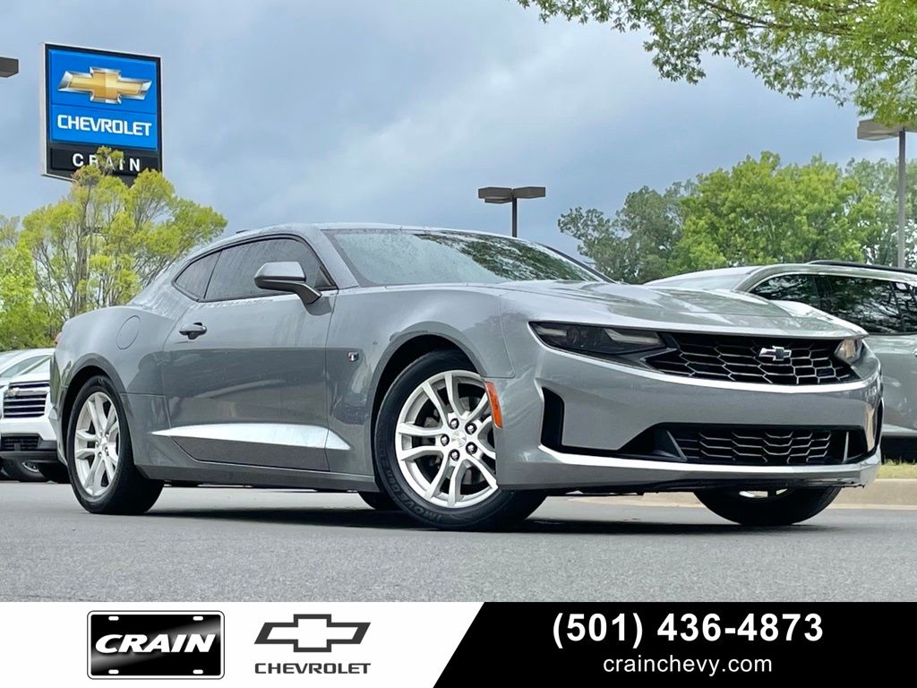 Gray (Satin Steel Metallic) 2022 Chevrolet Camaro Coupe Rear-Wheel Drive 8-Speed Automatic