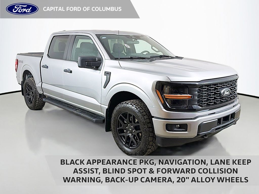 Iconic Silver Metallic 2024 Ford F-150 Pickup Truck Four-Wheel Drive Automatic
