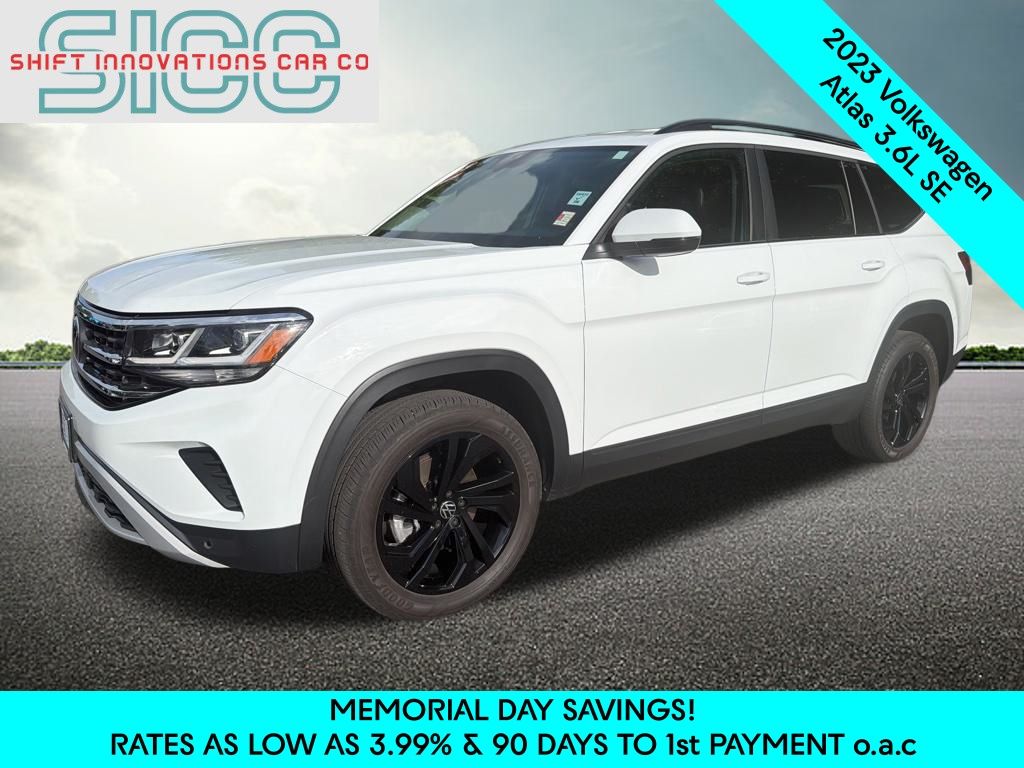 White 2023 Volkswagen Atlas V6 SE 4Motion with Technology SUV / Crossover All-Wheel Drive 8-Speed Automatic