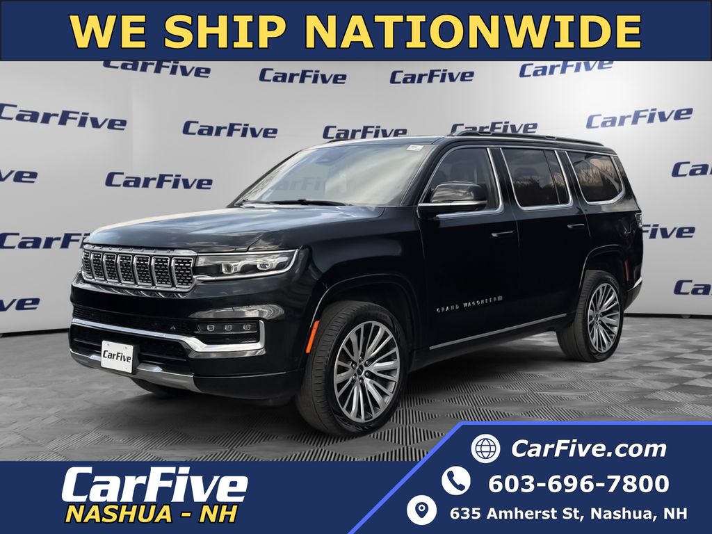 Diamond Black Crystal Pearlcoat 2022 Jeep Grand Wagoneer Series III 4WD SUV / Crossover Four-Wheel Drive 8-Speed Automatic
