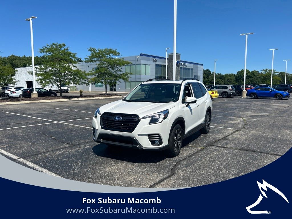 Crystal White Pearl 2023 Subaru Forester SUV / Crossover All-Wheel Drive Continuously Variable Transmission