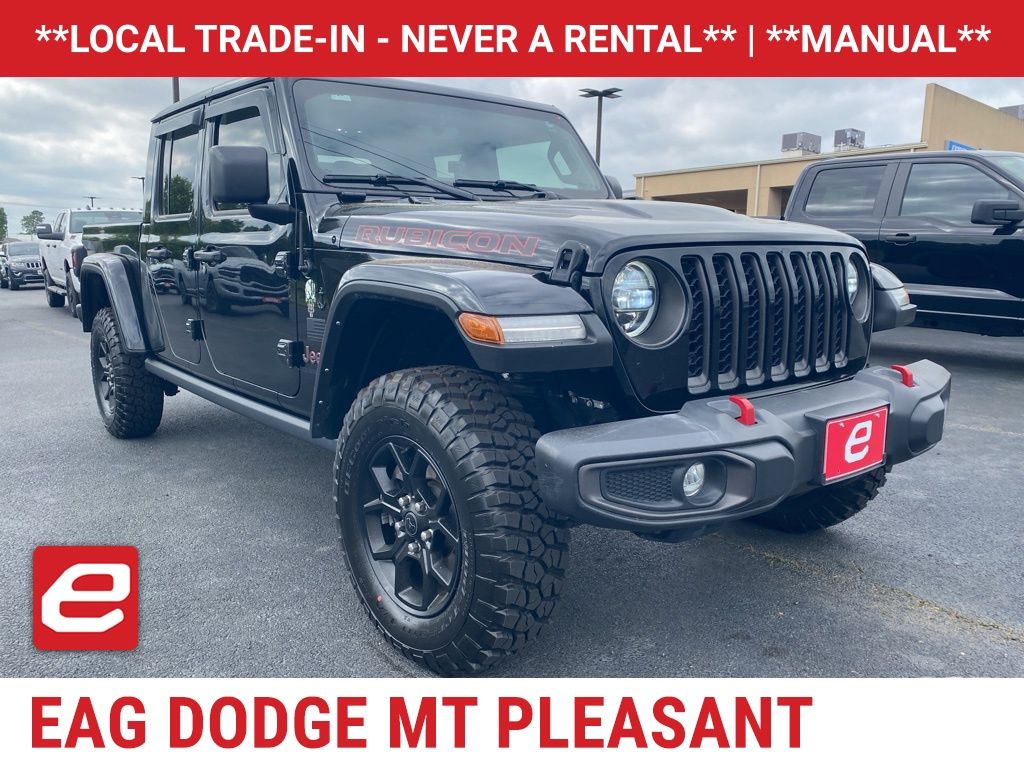 Black Clearcoat 2022 Jeep Gladiator Rubicon Crew Cab 4WD Pickup Truck Four-Wheel Drive 6-Speed Manual