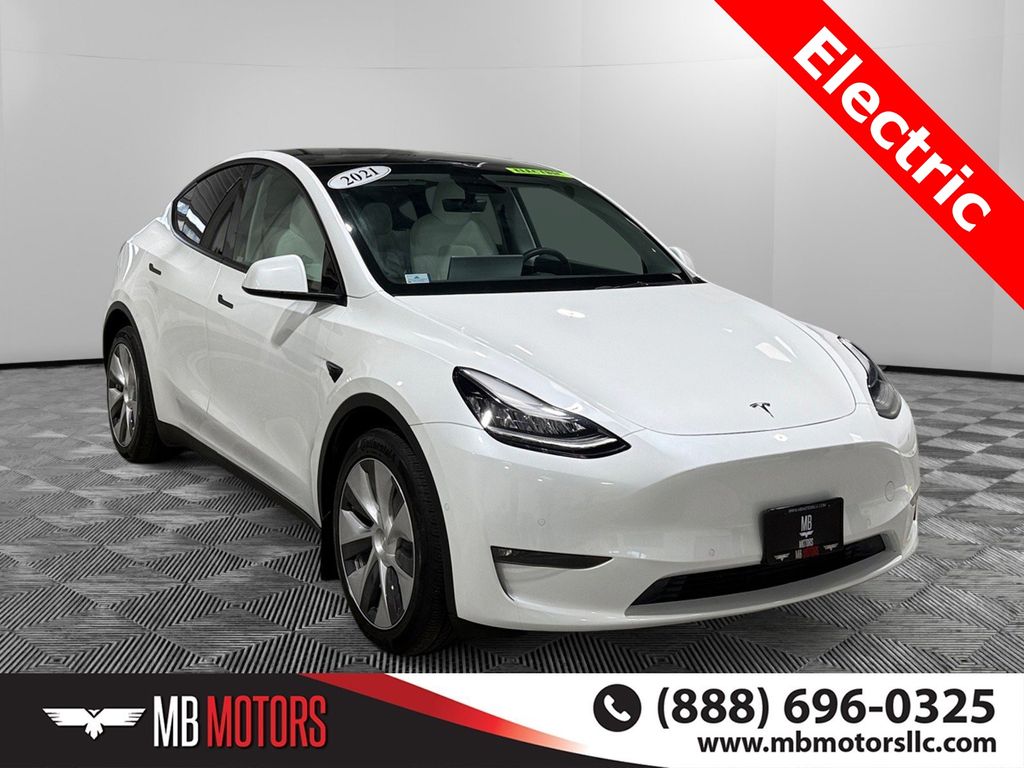 White 2021 Tesla Model Y Long Range AWD SUV / Crossover All-Wheel Drive 1-Speed Automatic