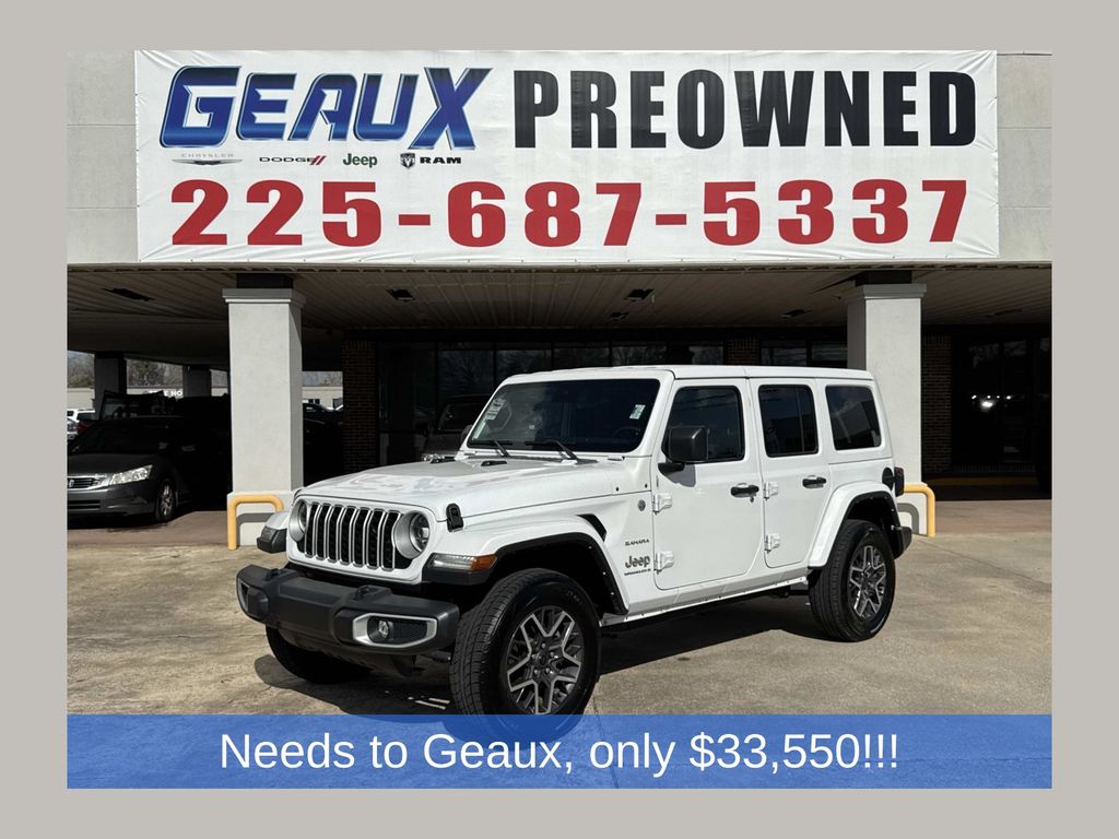 Bright White Clearcoat 2024 Jeep Wrangler Sahara 4-Door 4WD SUV / Crossover Four-Wheel Drive 8-Speed Automatic