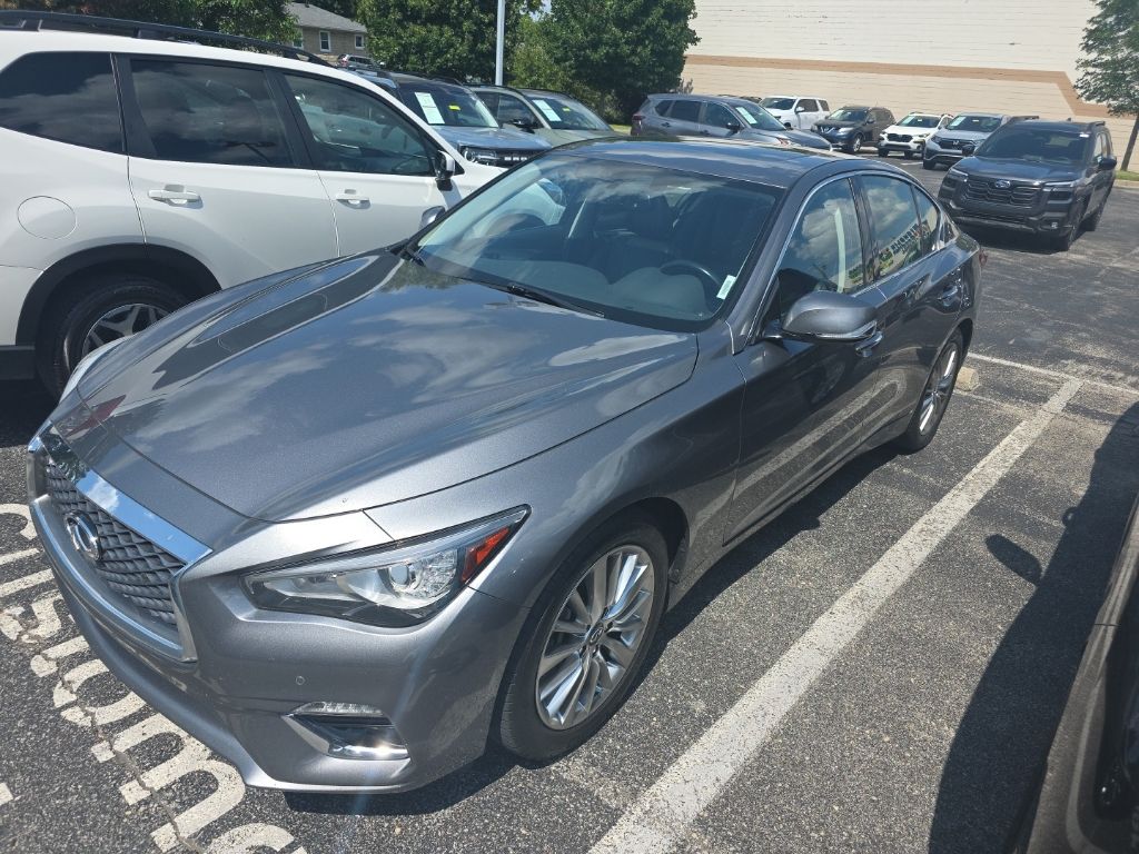 Slate Gray 2021 INFINITI Q50 Sedan All-Wheel Drive 7-Speed Automatic Overdrive