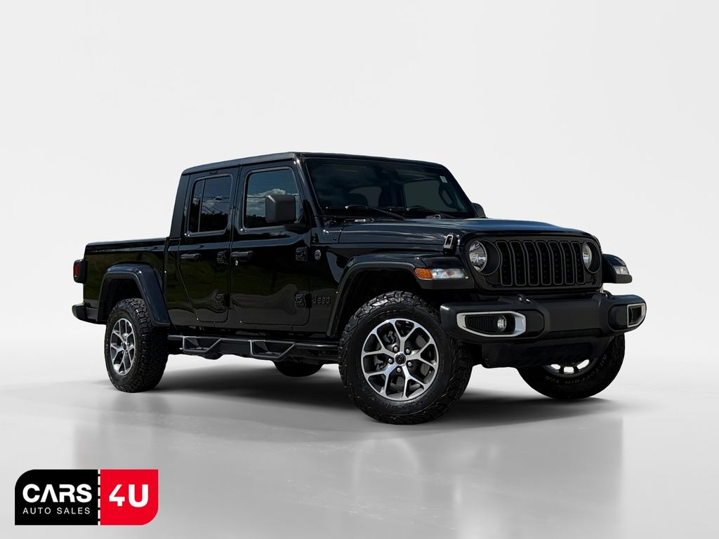 Black Clearcoat 2024 Jeep Gladiator Sport S Crew Cab 4WD Pickup Truck Four-Wheel Drive 8-Speed Automatic