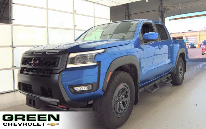 Bluestone Pearl 2025 Nissan Frontier PRO-4X Crew Cab 4WD Pickup Truck Four-Wheel Drive 9-Speed Automatic Overdrive