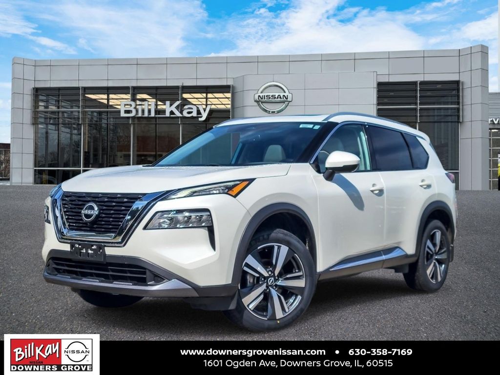 Pearl White Tricoat 2023 Nissan Rogue SUV / Crossover All-Wheel Drive Continuously Variable Transmission