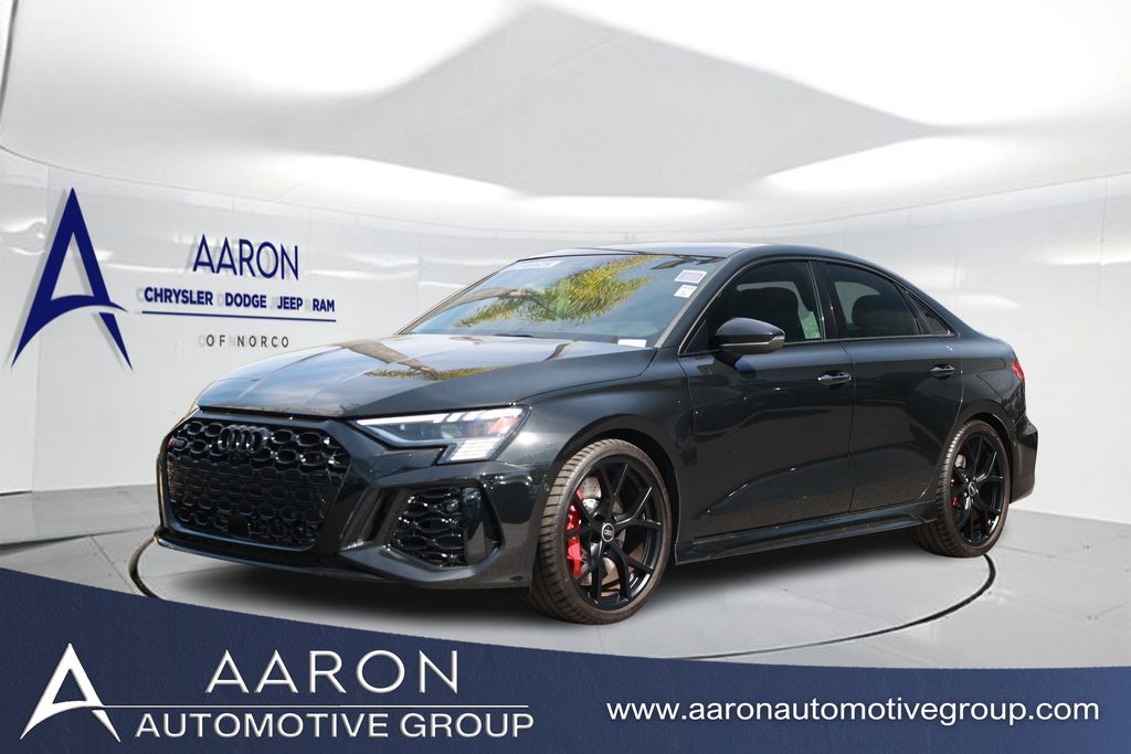Black Metallic 2024 Audi RS 3 Sedan All-Wheel Drive 7-Speed Automatic