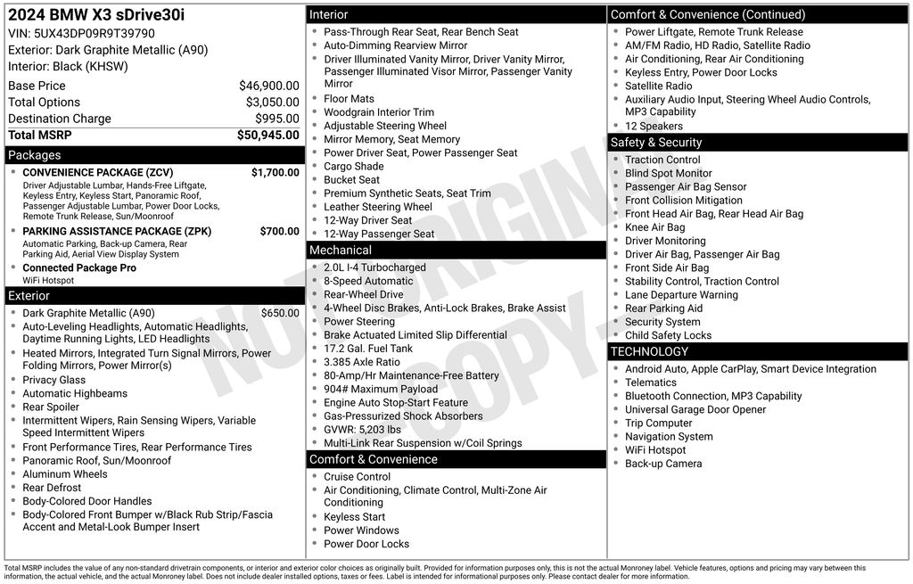 Used 2024 Dark Graphite Metallic BMW sDrive30i image 84