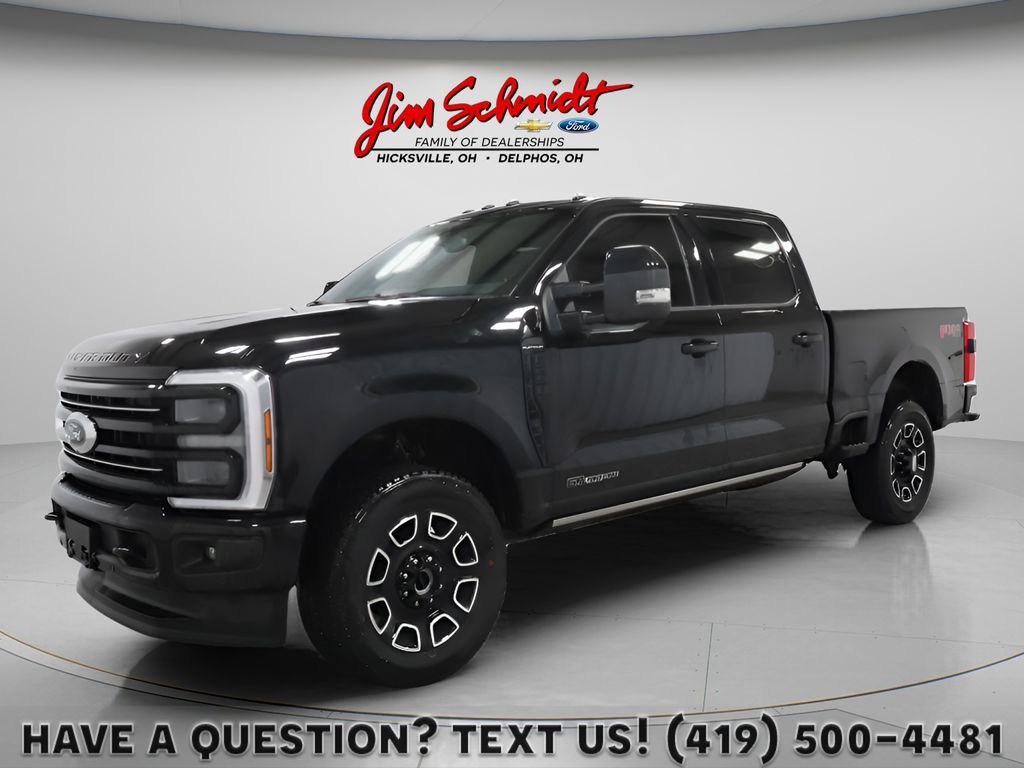 Agate Black Metallic 2025 Ford F-250 Super Duty Platinum Crew Cab 4WD Pickup Truck Four-Wheel Drive Automatic
