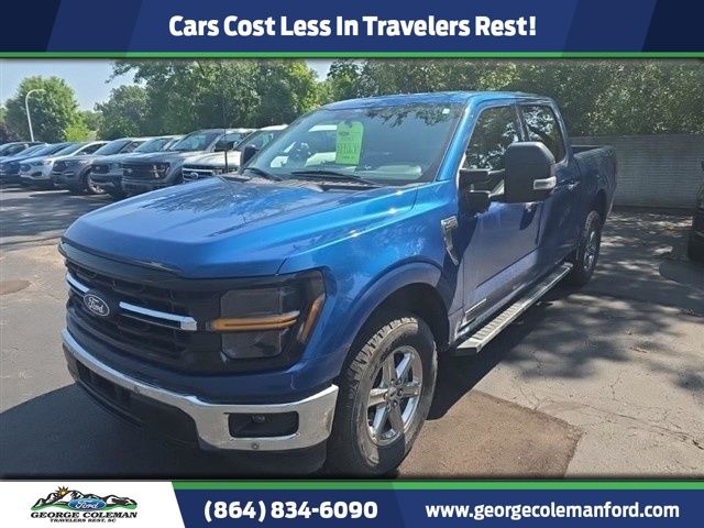 Blue Metallic 2024 Ford F-150 Pickup Truck Four-Wheel Drive Automatic