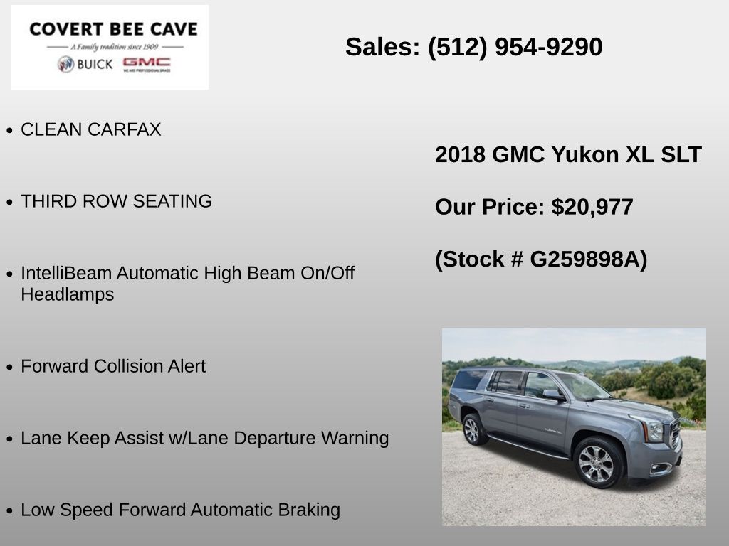 Used Car 2018 Gmc Yukon Xl  Slt For Sale Under $25,000 In Austin, Texas