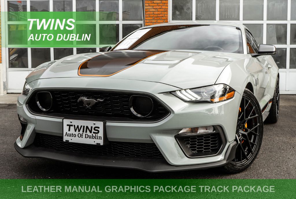Gray 2021 Ford Mustang Coupe Rear-Wheel Drive 
