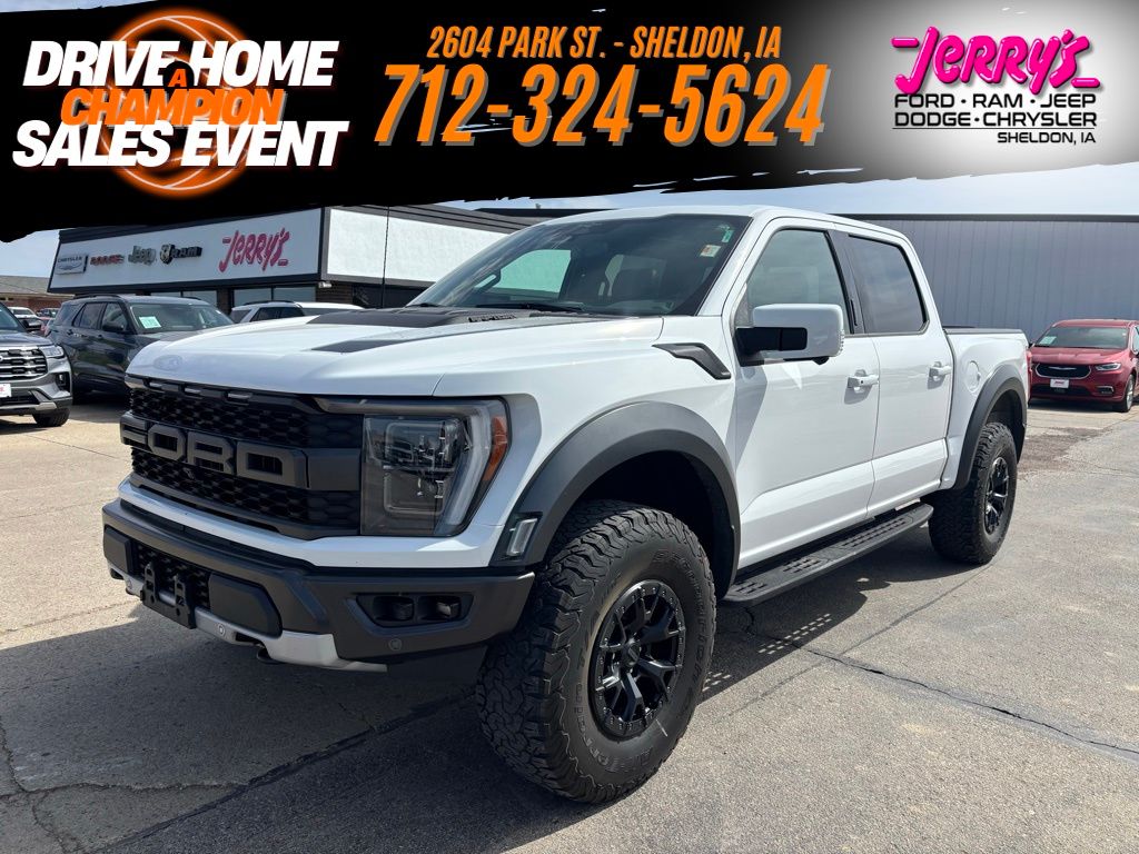 Oxford White 2023 Ford F-150 Raptor SuperCrew 4WD Pickup Truck Four-Wheel Drive Automatic