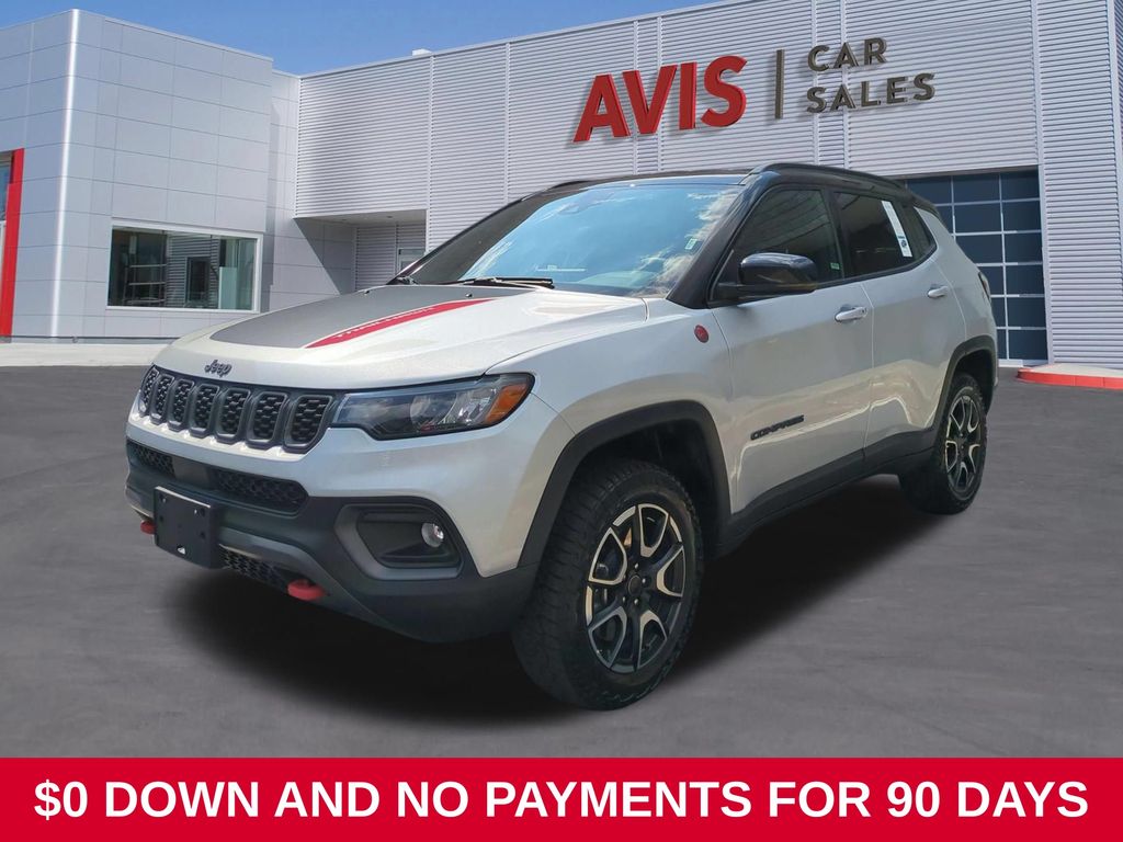 Silver 2025 Jeep Compass SUV / Crossover Four-Wheel Drive 8-Speed Automatic