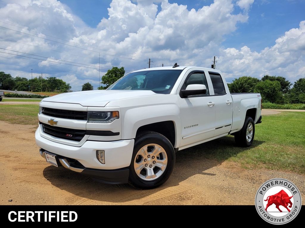 Summit White 2017 Chevrolet Silverado 1500 LT Double Cab 4WD Pickup Truck Four-Wheel Drive 6-Speed Automatic Overdrive
