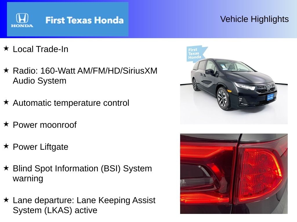 Used Car 2025 Honda Odyssey  Ex-l For Sale Under $50,000 In Austin, Texas