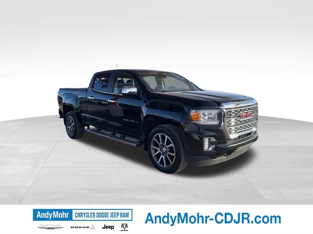 Onyx Black 2021 GMC Canyon Denali Crew Cab 4WD Pickup Truck Four-Wheel Drive 8-Speed Automatic