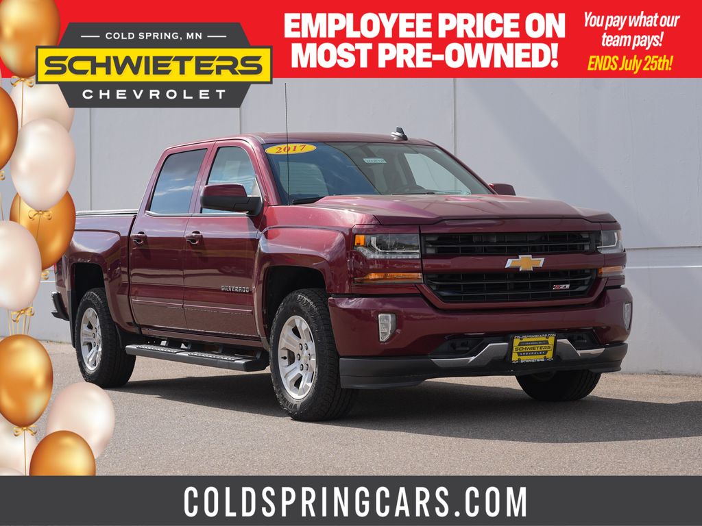 Siren Red Tintcoat 2017 Chevrolet Silverado 1500 Pickup Truck Four-Wheel Drive 6-Speed Automatic Overdrive