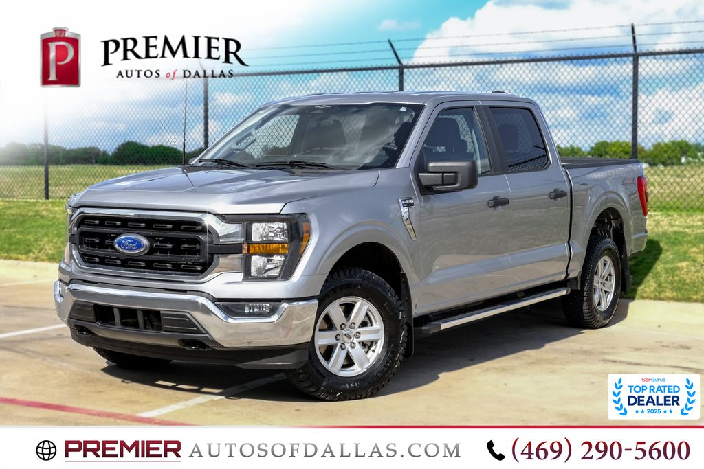 Iconic Silver Metallic 2023 Ford F-150 XLT SuperCrew 4WD Pickup Truck Four-Wheel Drive Automatic