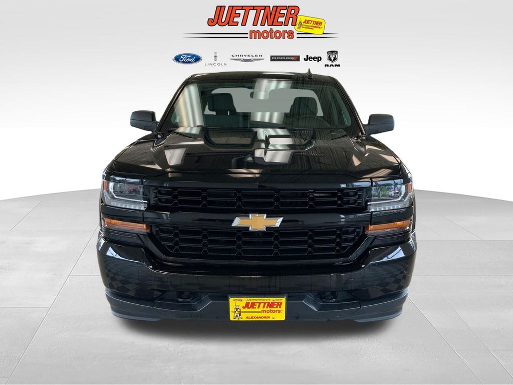Black 2018 Chevrolet Silverado 1500 Custom Double Cab 4WD Pickup Truck Four-Wheel Drive 6-Speed Automatic Overdrive