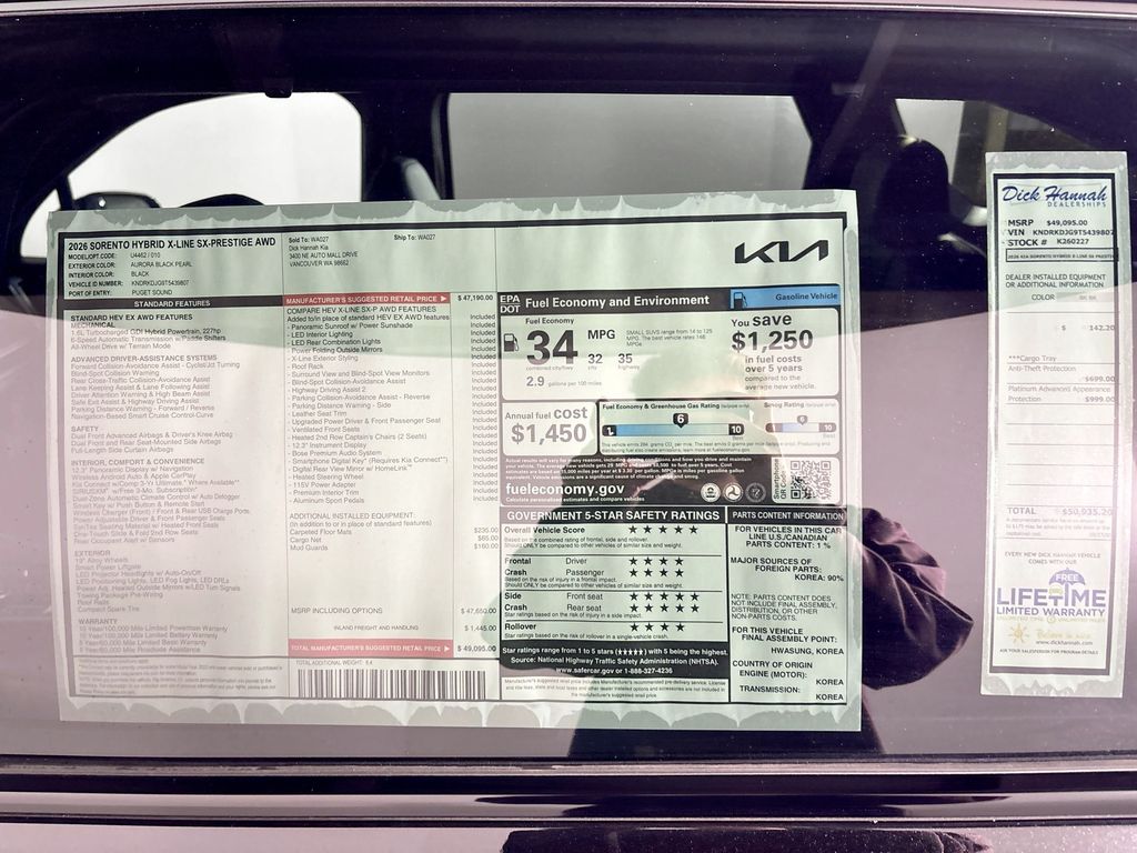 2026 Kia Sorento Hybrid X-Line SX Prestige