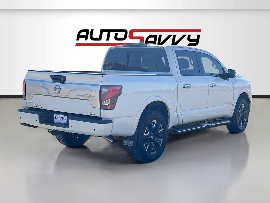 2024 Nissan Titan Platinum Reserve White at Bayshore Chrysler Jeep Dodge Ram