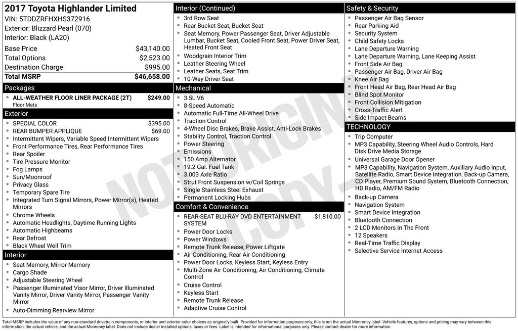 2017 Toyota Highlander Limited AWD