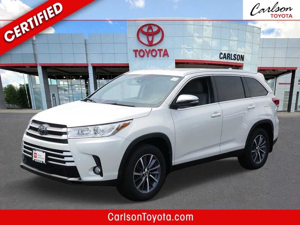 White (Blizzard Pearl) 2019 Toyota Highlander XLE AWD SUV / Crossover All-Wheel Drive 8-Speed Automatic