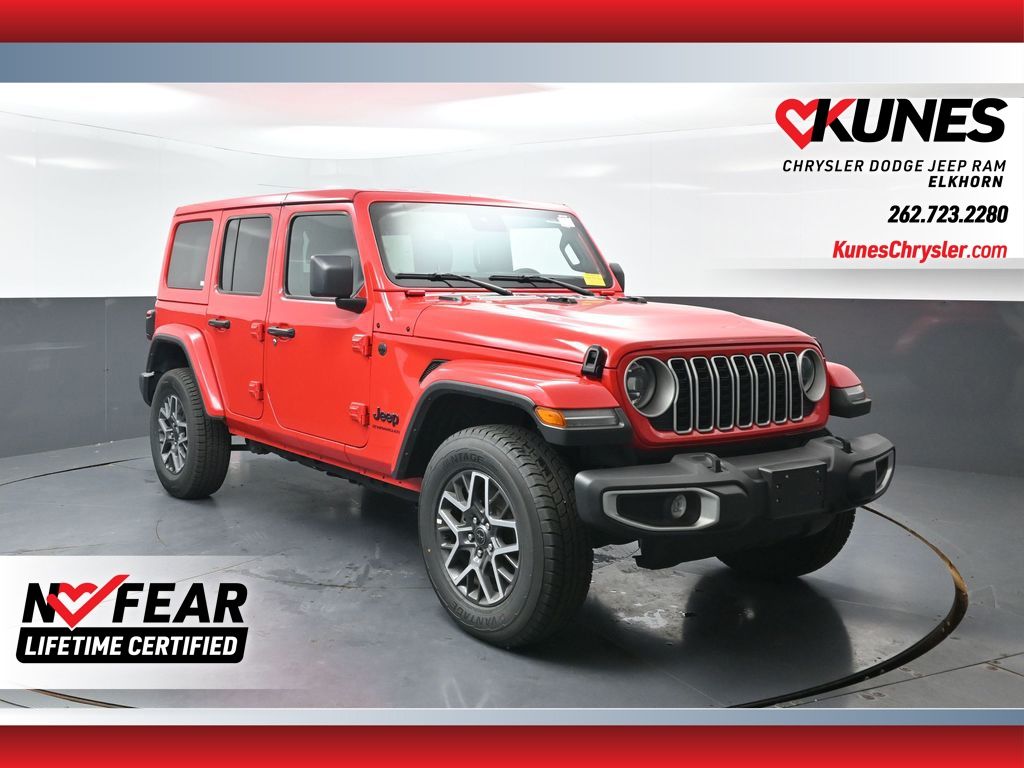 Firecracker Red Clearcoat 2025 Jeep Wrangler SUV / Crossover Four-Wheel Drive 8-Speed Automatic