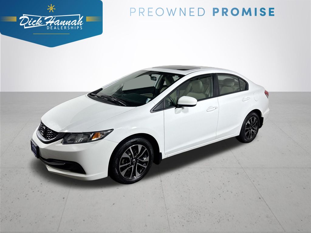 Taffeta White 2014 Honda Civic EX Sedan Front-Wheel Drive Continuously Variable Transmission