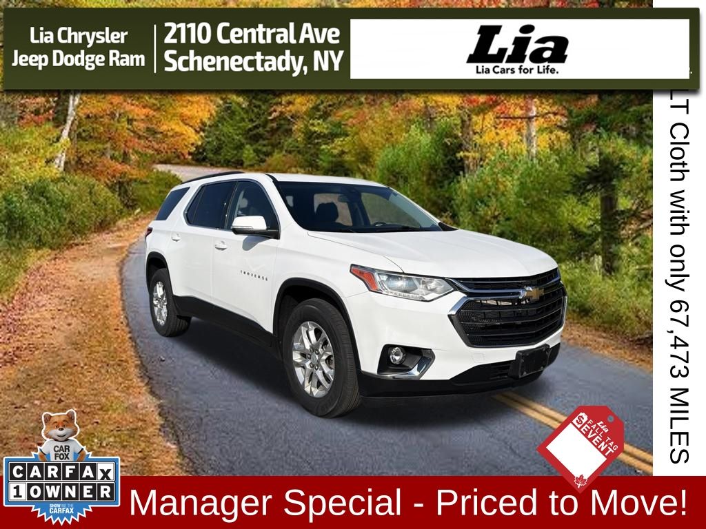 Summit White 2021 Chevrolet Traverse SUV / Crossover Four-Wheel Drive 9-Speed Automatic
