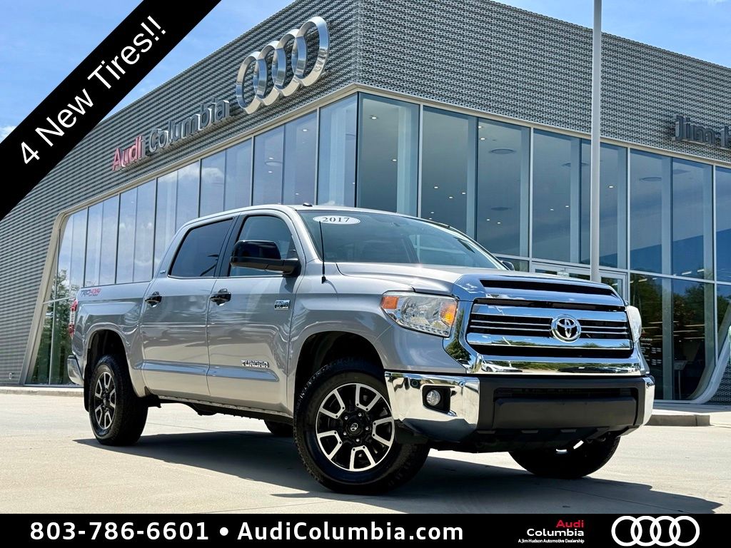 Silver Sky Metallic 2017 Toyota Tundra Pickup Truck Four-Wheel Drive 6-Speed Automatic Overdrive