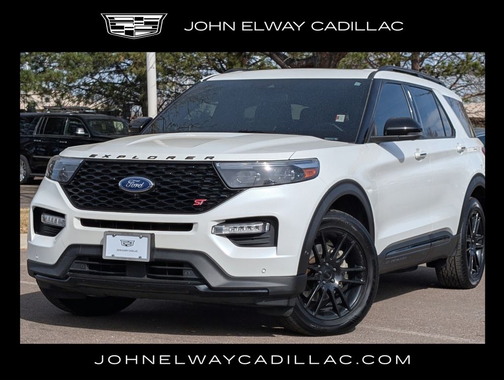 Star White Metallic Tri-Coat 2020 Ford Explorer ST AWD SUV / Crossover All-Wheel Drive Automatic