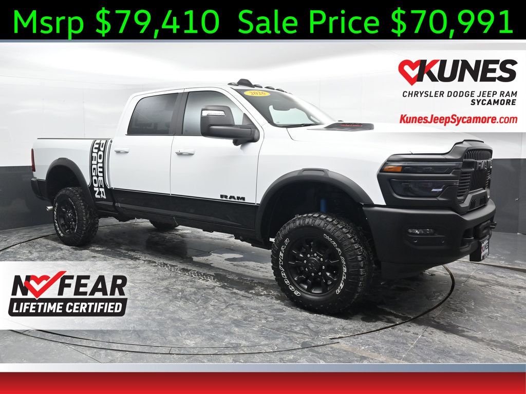 Bright White Clearcoat 2026 RAM 2500 Power Wagon Crew Cab 4WD Pickup Truck Four-Wheel Drive 8-Speed Automatic