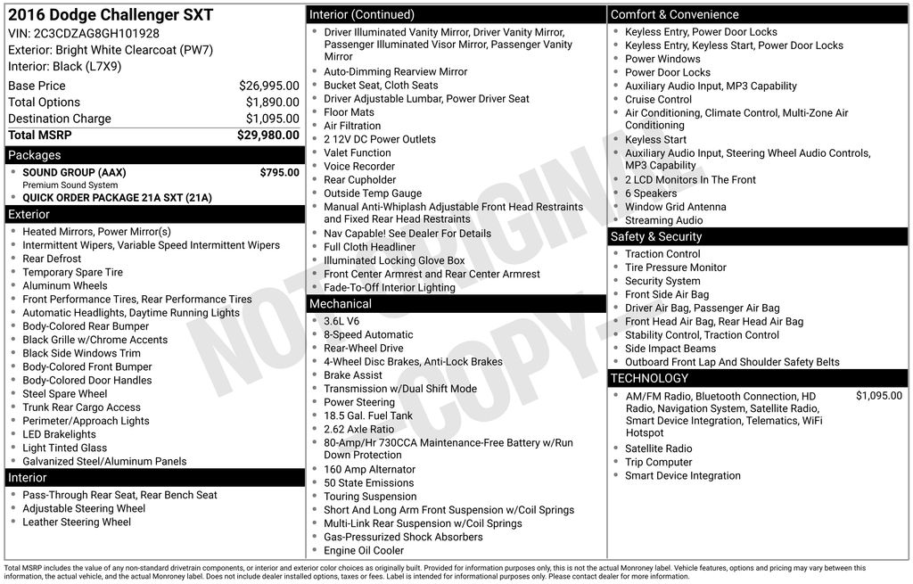 Used 2016 White Dodge SXT image 11