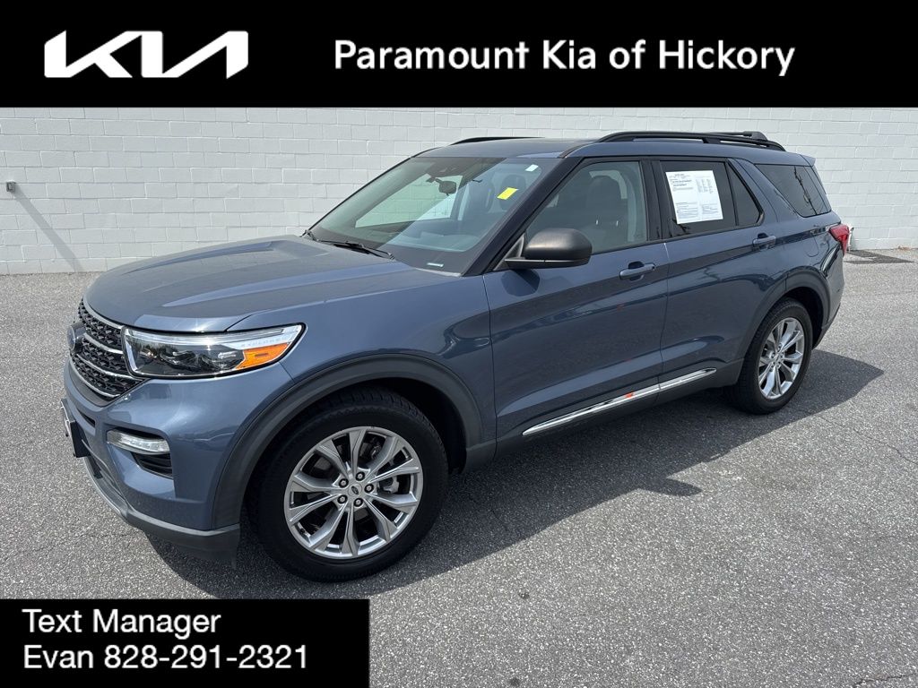 Blue Metallic 2021 Ford Explorer XLT RWD SUV / Crossover Rear-Wheel Drive Automatic