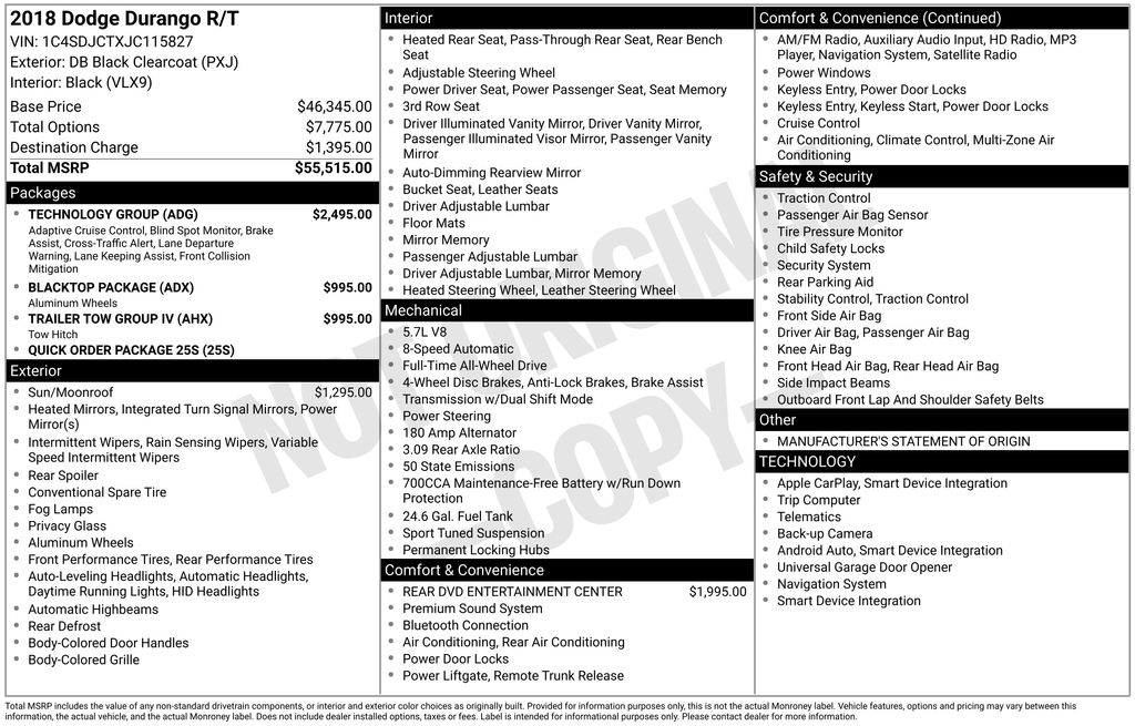 2018 Dodge Durango R/T AWD