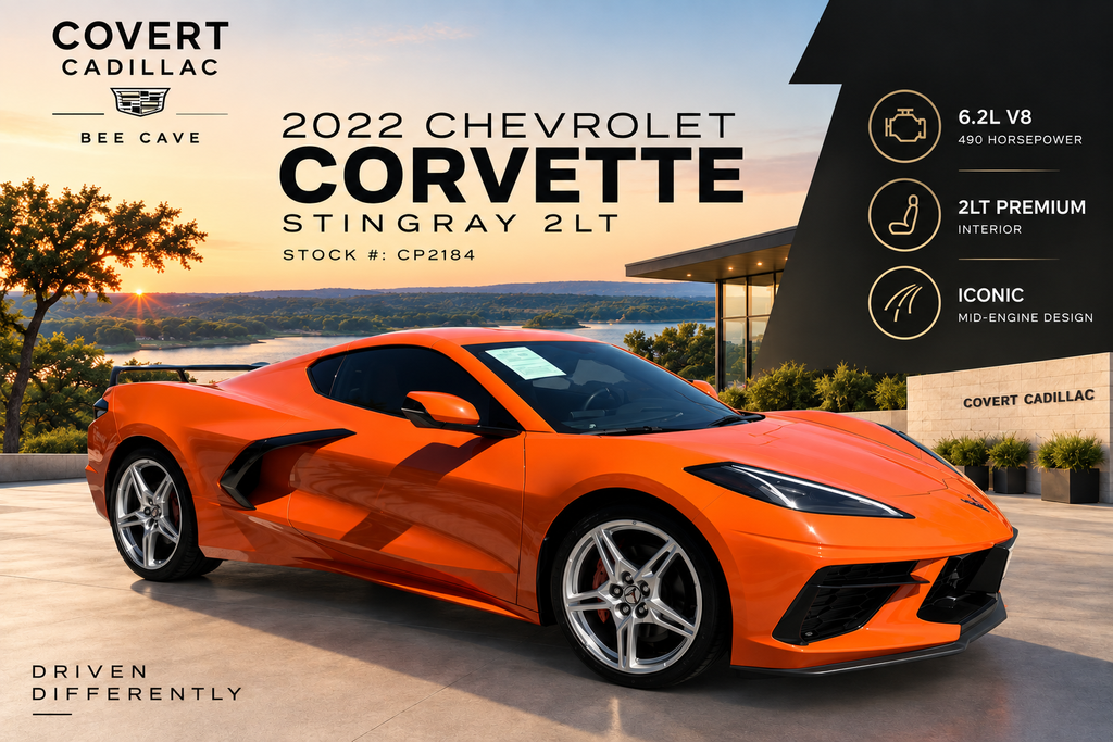 Amplify Orange Tintcoat 2022 Chevrolet Corvette Coupe Rear-Wheel Drive 8-Speed Dual Clutch