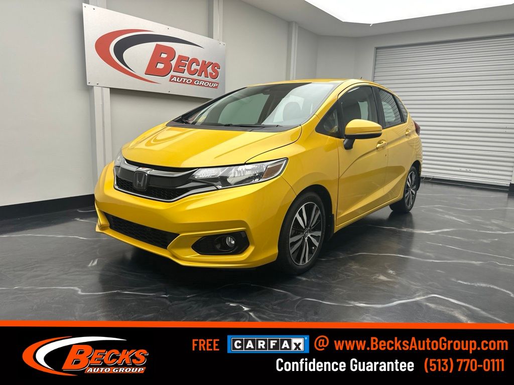 Yellow 2018 Honda Fit Hatchback Front-Wheel Drive Continuously Variable Transmission